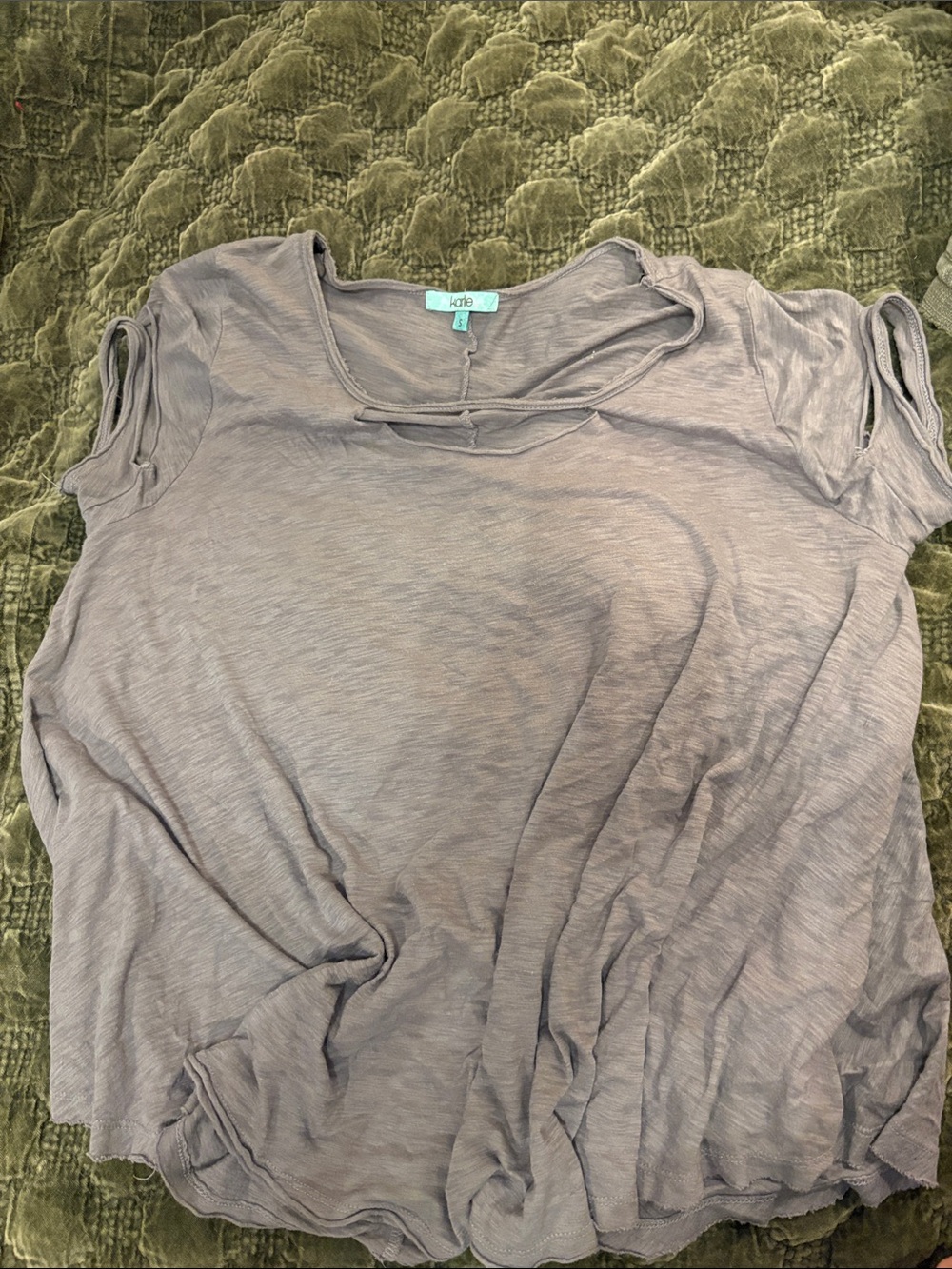 Karlie Short Sleeve Tee- Grey